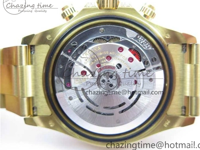 MiroTime 0306 Daytona 116589RBOW YG Rainbow Crystal BLF Best Edition Black Dial on YG Bracelet A SmoothTexture 3175